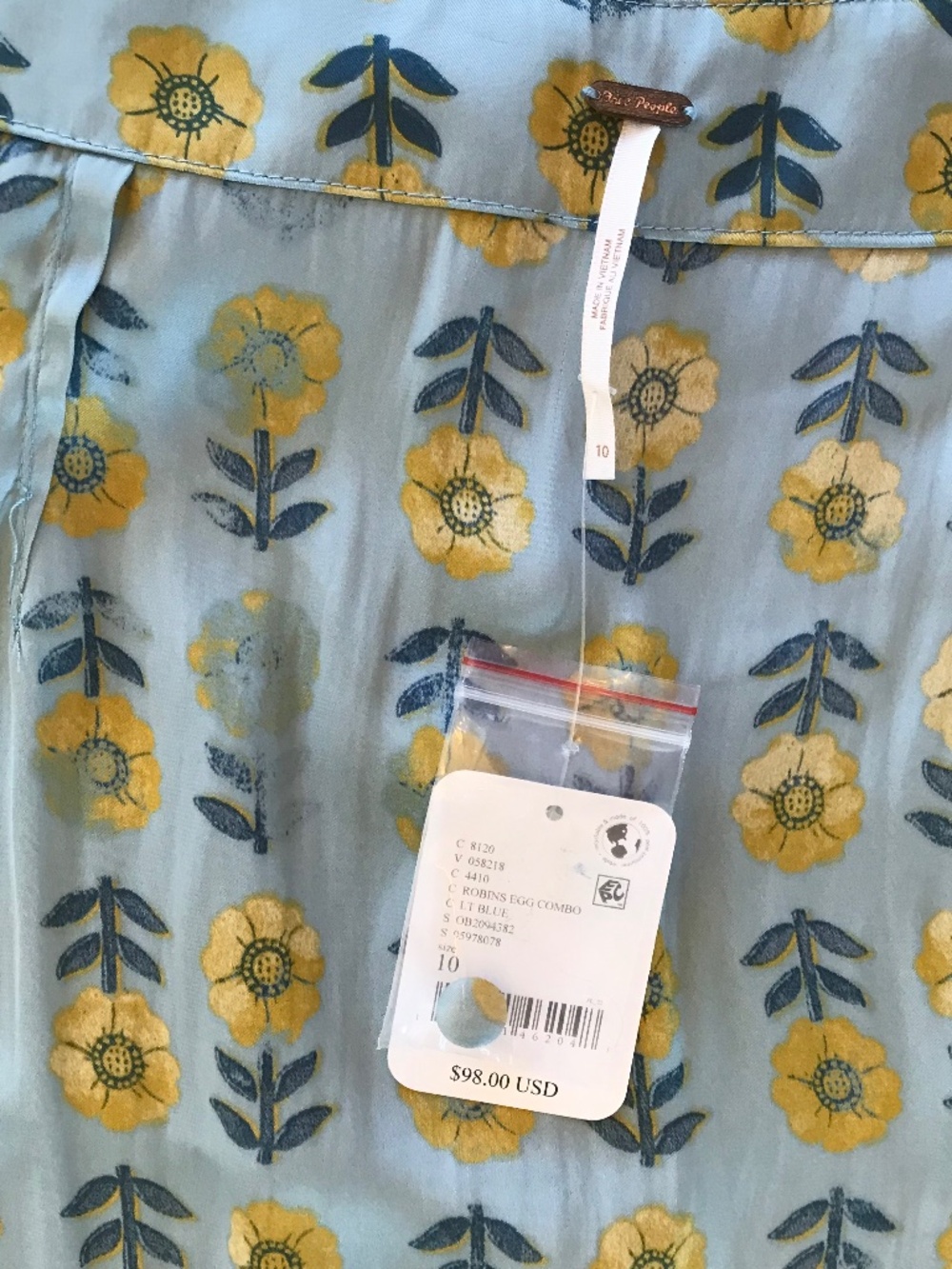 TRENDING 🔥 BOHO-CHIC ALL OVER FLORAL PRINT 90’S RETRO SATIN FREE PEOPLE SKIRT - Picture 13 of 13